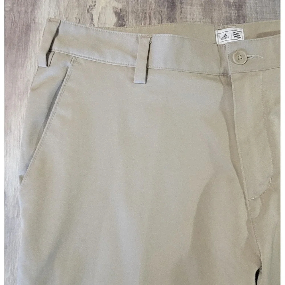 Adidas Mens 34x30 Beige Straight Leg‎ Performance Tech Golf Chino Pants Euc